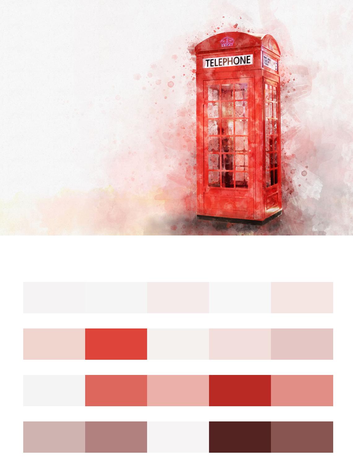 Телефонная будка абстрактного Лондона цвета